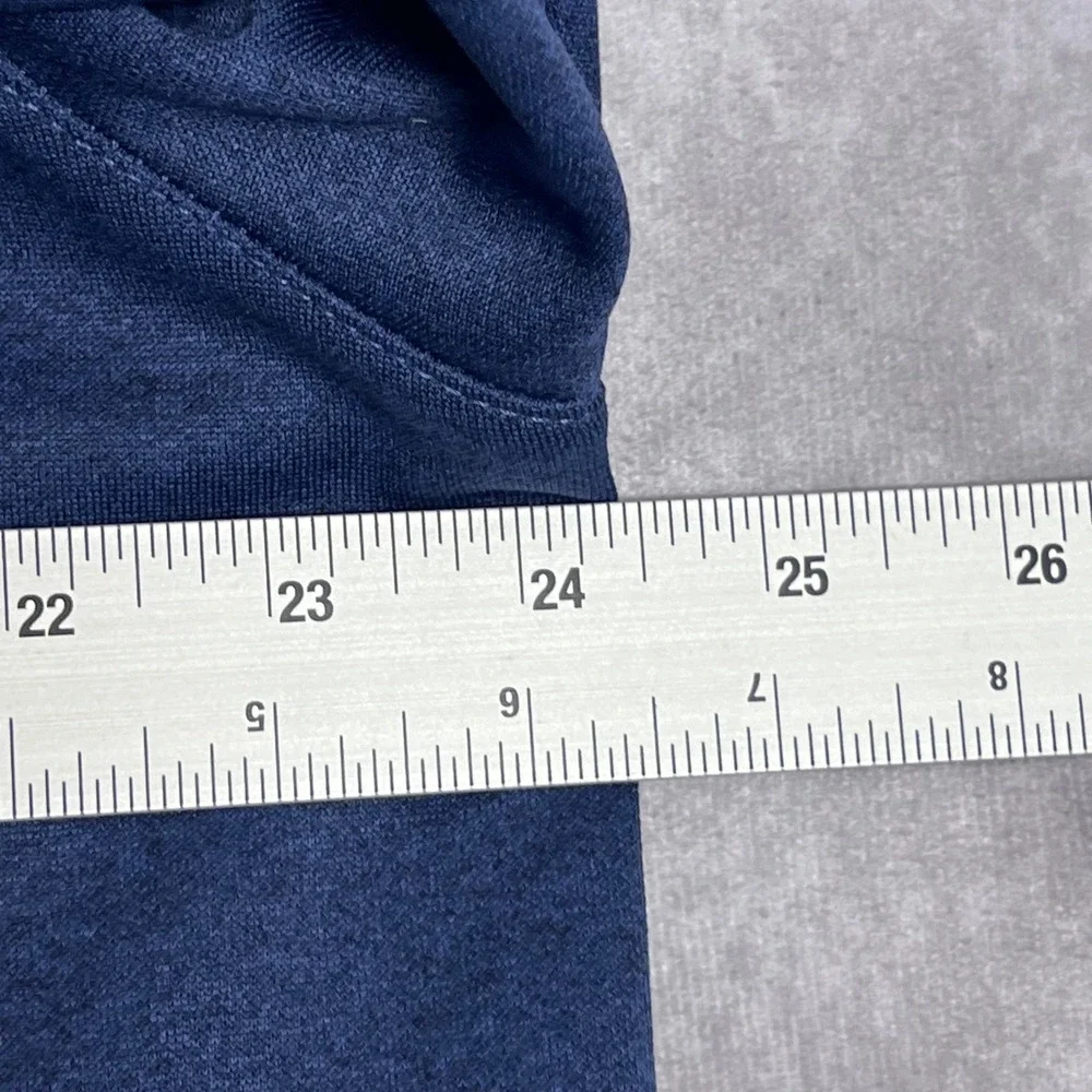 Pebble Beach Pullover Mens Large Blue Excellent Performance Quarter Zip Heather